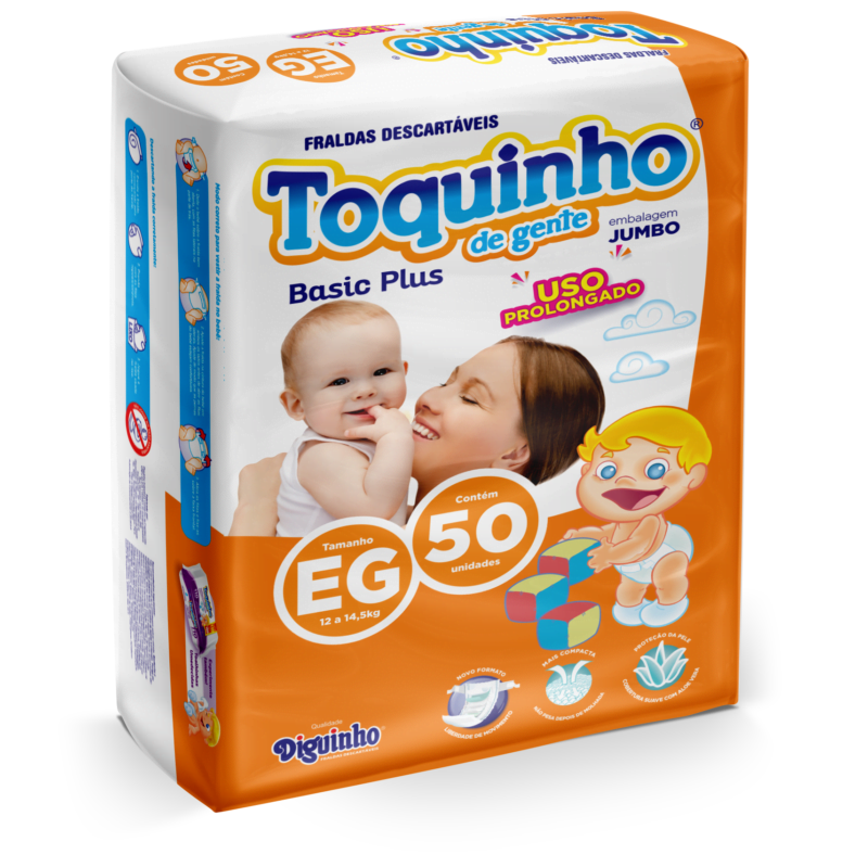Fraldas Descartáveis Diguinho Toquinho De Gente Plus Atacado Tamanho Extra Grande (xg)