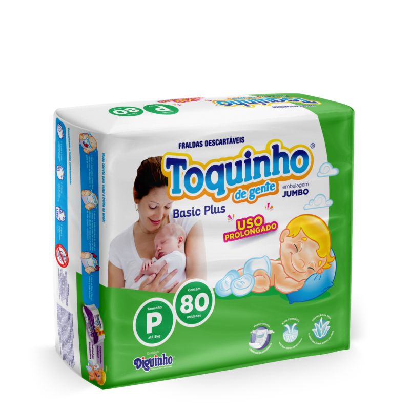 Fraldas Descartáveis Diguinho Toquinho De Gente Plus Atacado Tamanho Pequeno (p)