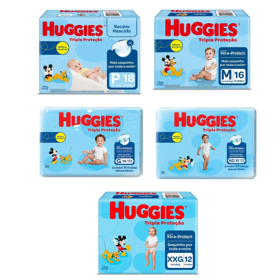 Fralda Descartável Huggies Tripla Proteção Xtra-Protect G 9 a 12.5