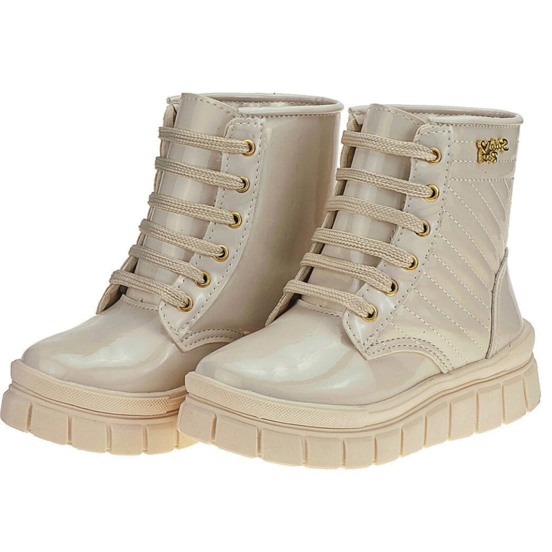 coturno fort pé stilo rosê rose com detalhe dourado - Imagem 2