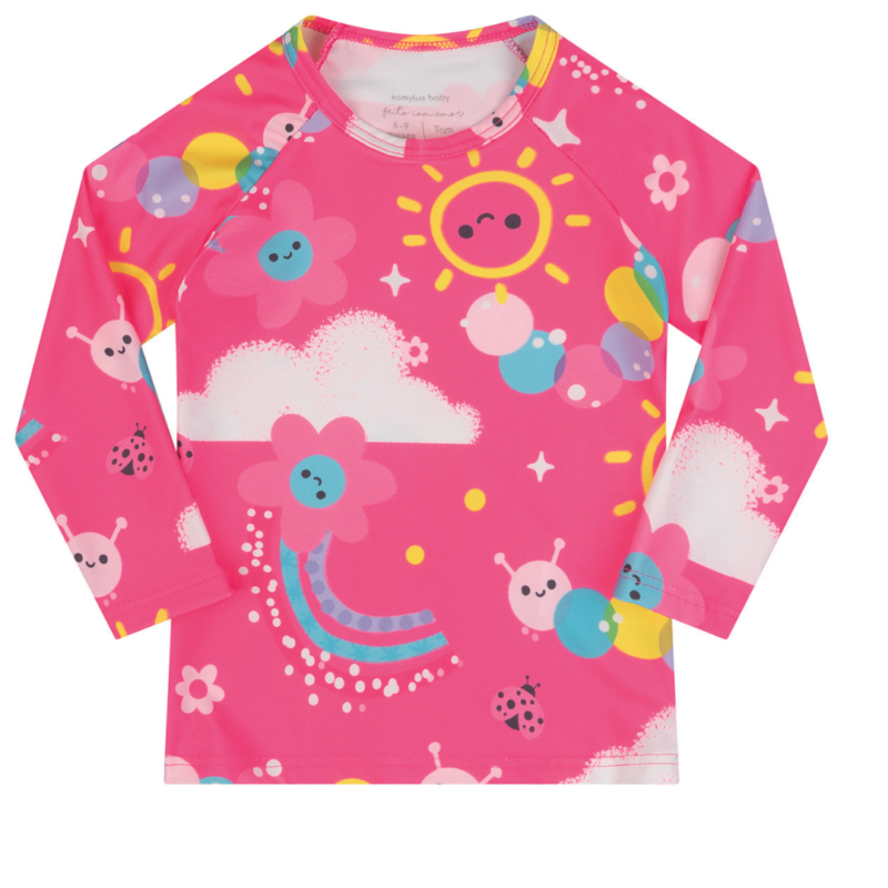 conjunto kamylus com proteção uv cor rosa pink hot - Imagem 2