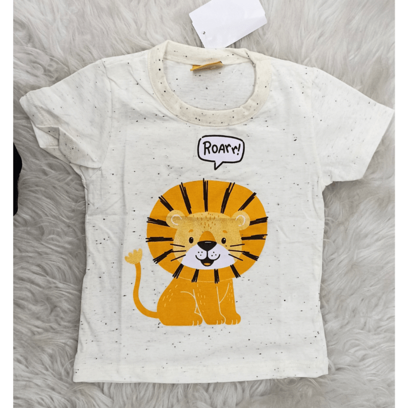 camiseta rolú em meia malha botone bb cor off white