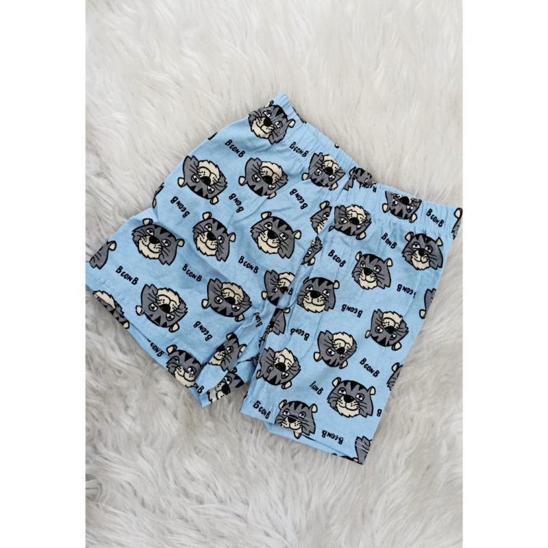 conjunto pijama meia malha rotativo b con b cor azul com urso - Imagem 2