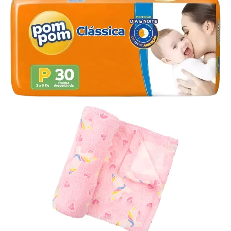 Kit Chá De Bebê Fraldas E Mimo
