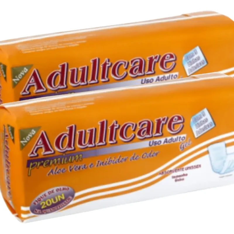 Absorvente Geriátrico Adultcare Com Fita Adesiva 20 Unid