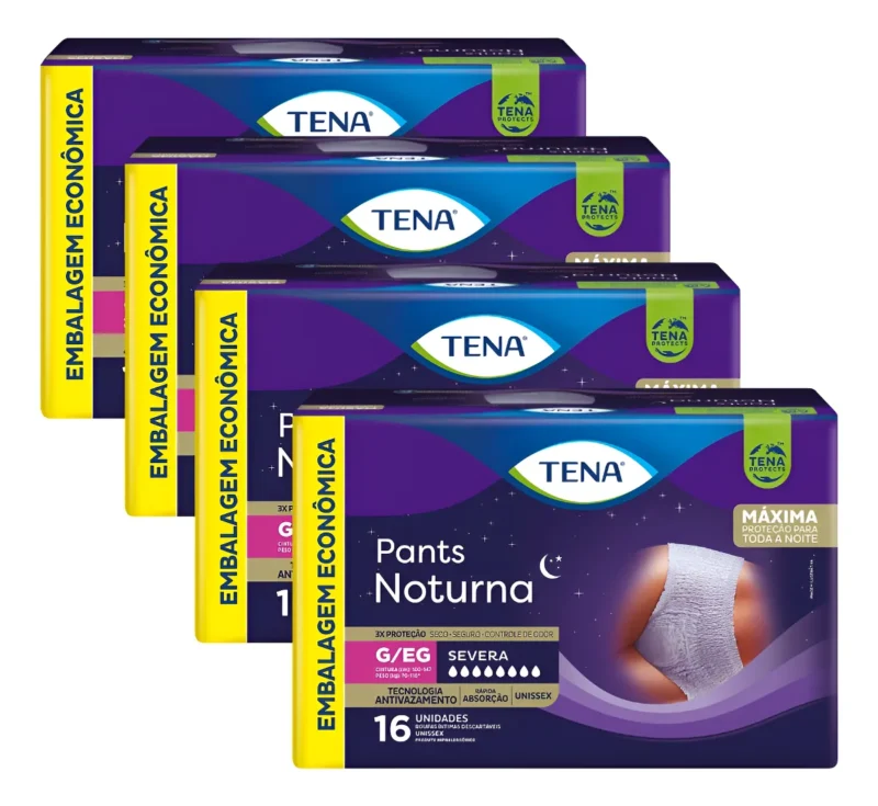 Kit Fralda Calça Geriátrica Noturna Conforto Durante A Noite