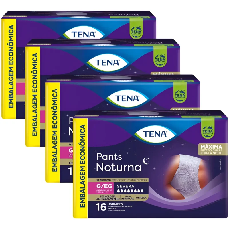 Kit Fralda Calça Geriátrica Noturna Conforto Durante A Noite