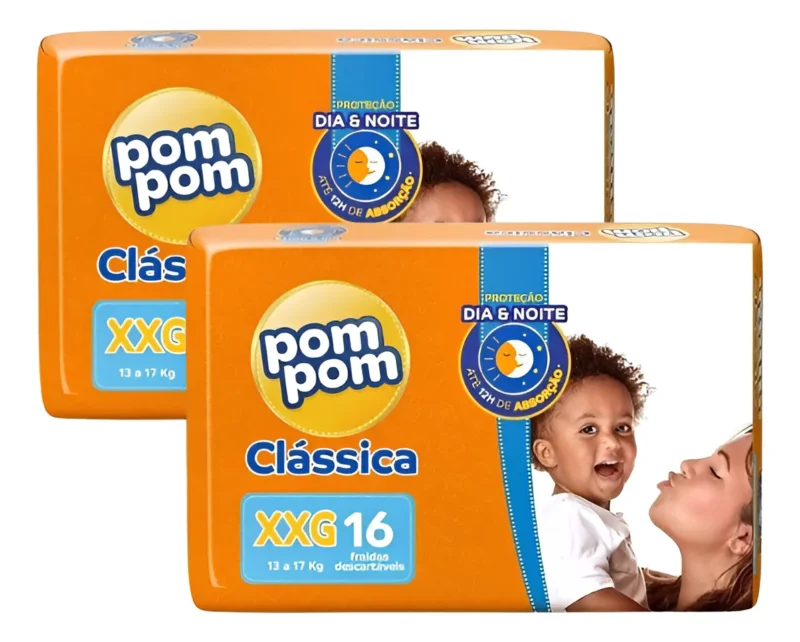 Combo Fraldas Infantil Kit Com 2 Pacotes
