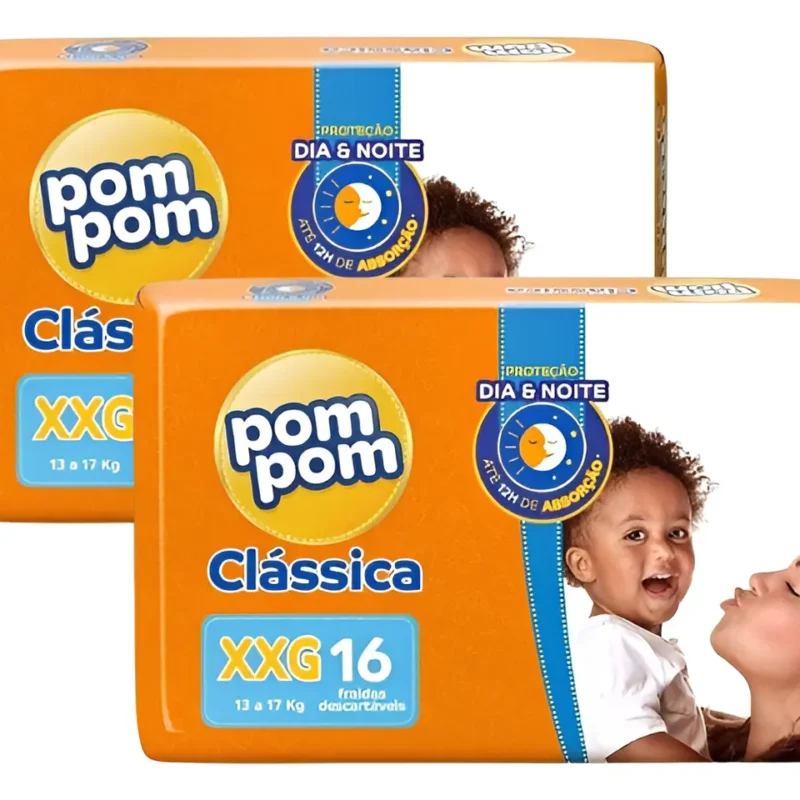 Combo Fraldas Infantil Kit Com 2 Pacotes