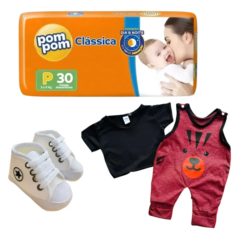 Kit Chá De Bebê Fraldas E Mimo