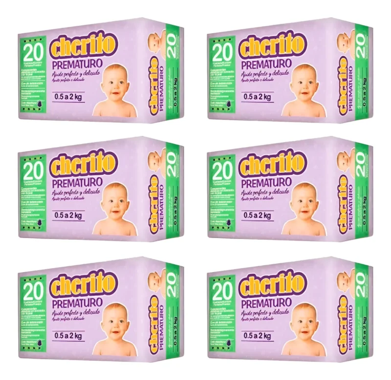 Kit Fraldas Prematuro De 0,500 A 2 Kl 120 Unidades