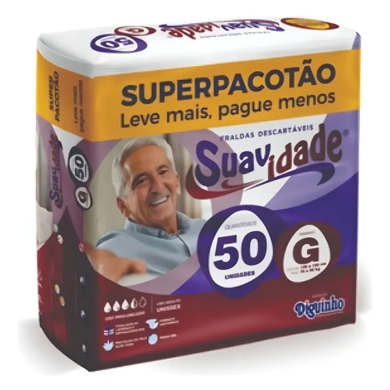 Fralda Descartaveis Suavidade Premium Super Pacotão G C/50