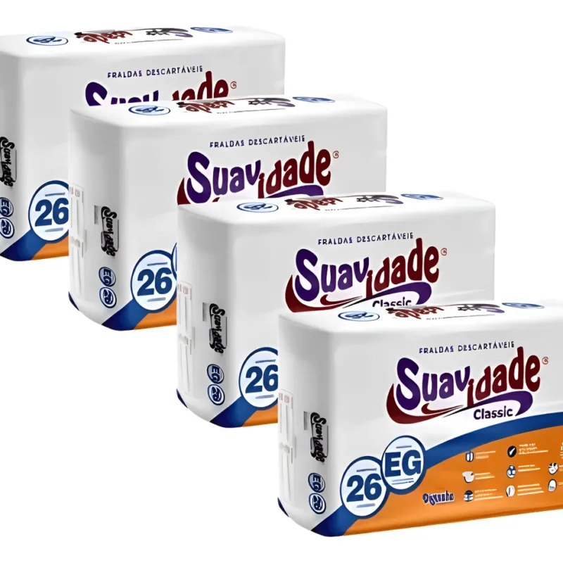 Kit 4 Pacotes Fralda Geriatrica Suavidade