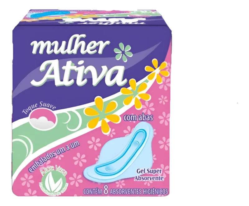 Absorvente Feminino Fardo No Atacado Com 12 Pacotes
