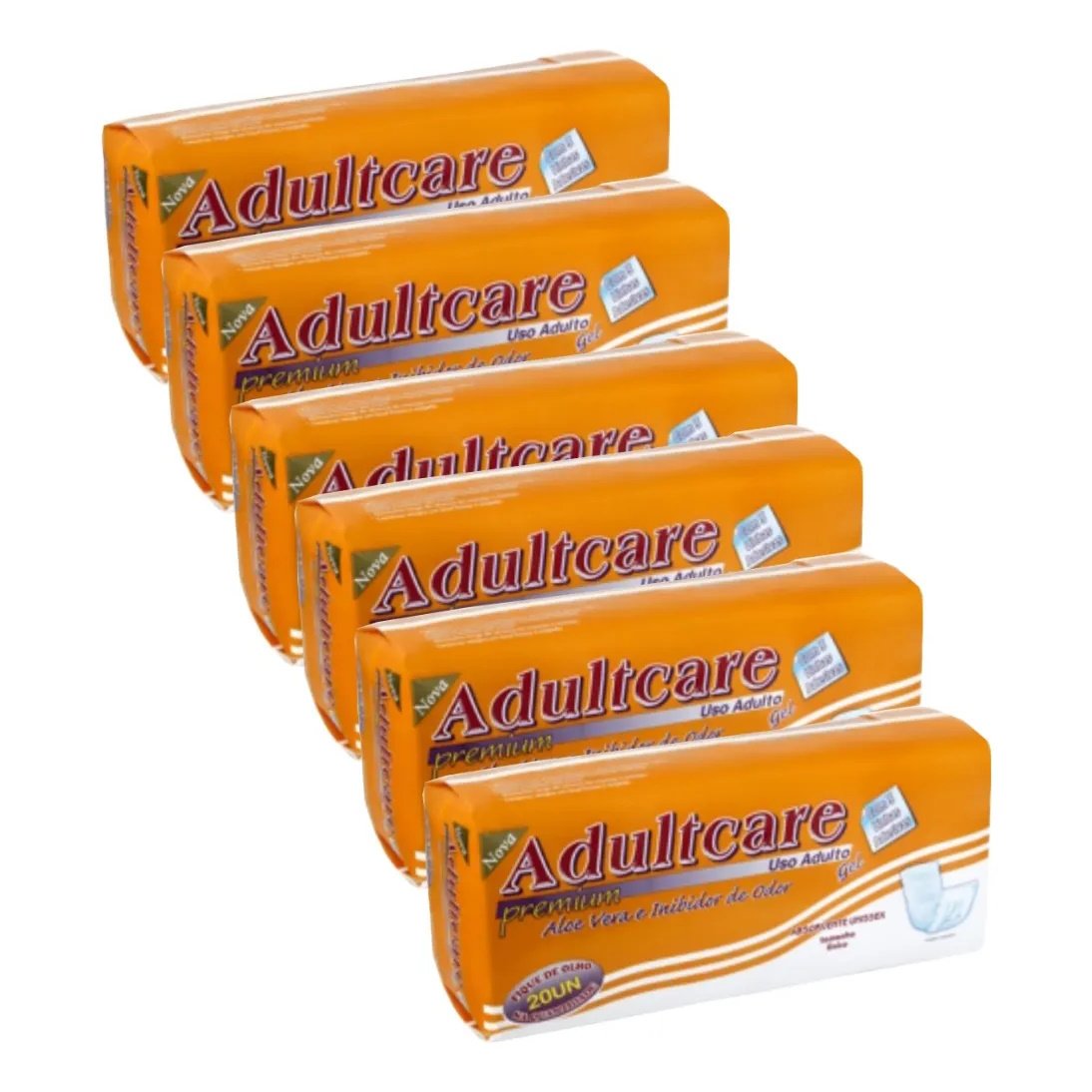 Kit Absorvente Geriátrico Adultcare Com Fita Adesiva 120 Uni