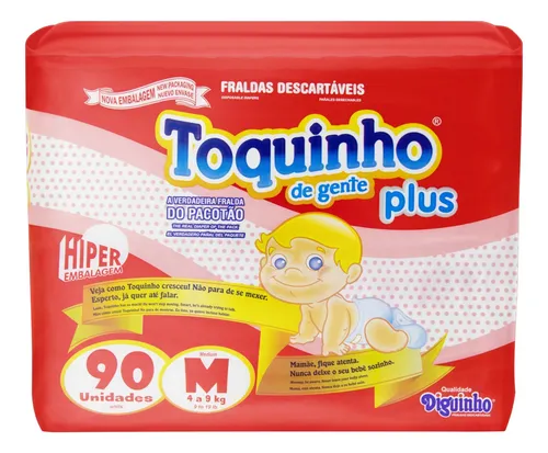 Fraldas Diguinho Toquinho De Gente Plus M
