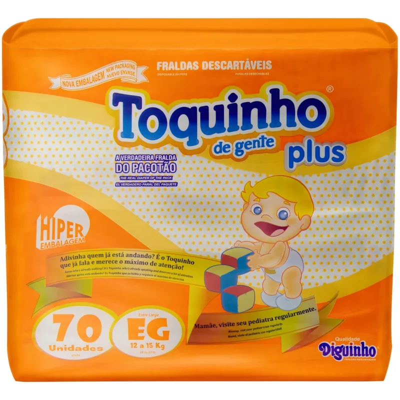 Fraldas Diguinho Toquinho de Gente Plus EG