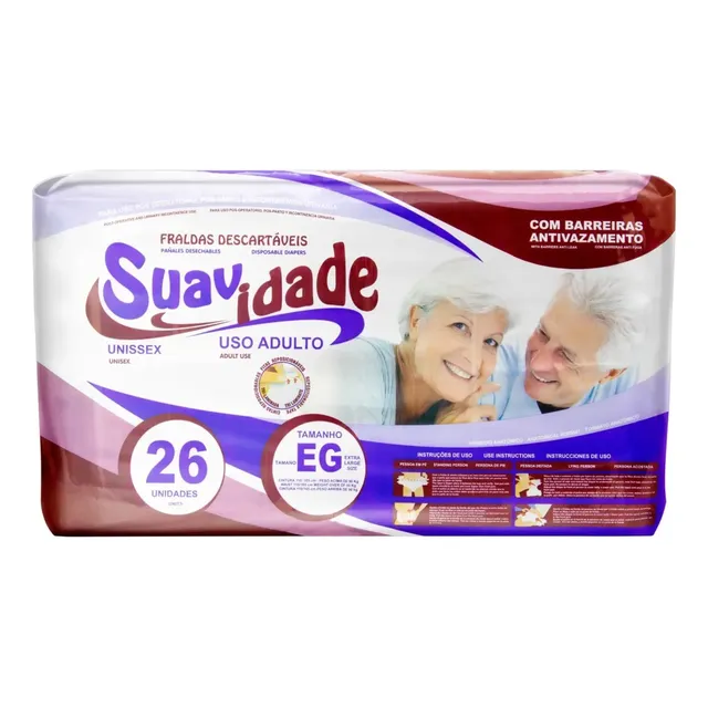 Fraldas Adulto Descartáveis Suavidade Eg 26 Unidades