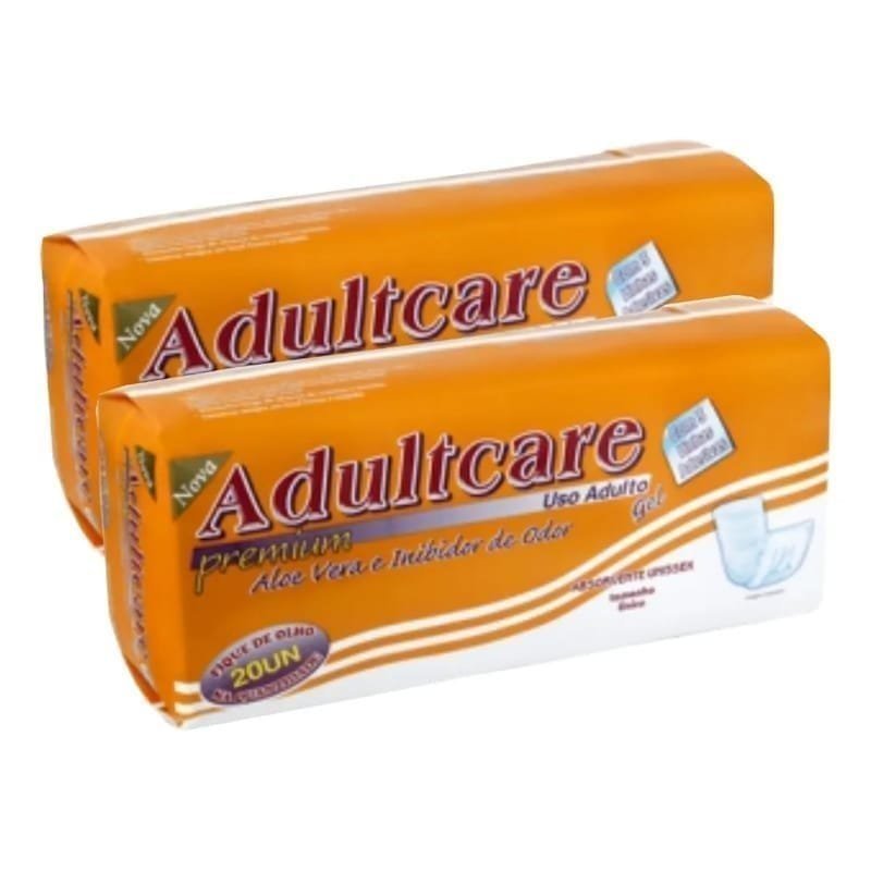 Absorvente Geriátrico Adultcare Com Fita Adesiva 40 Unid