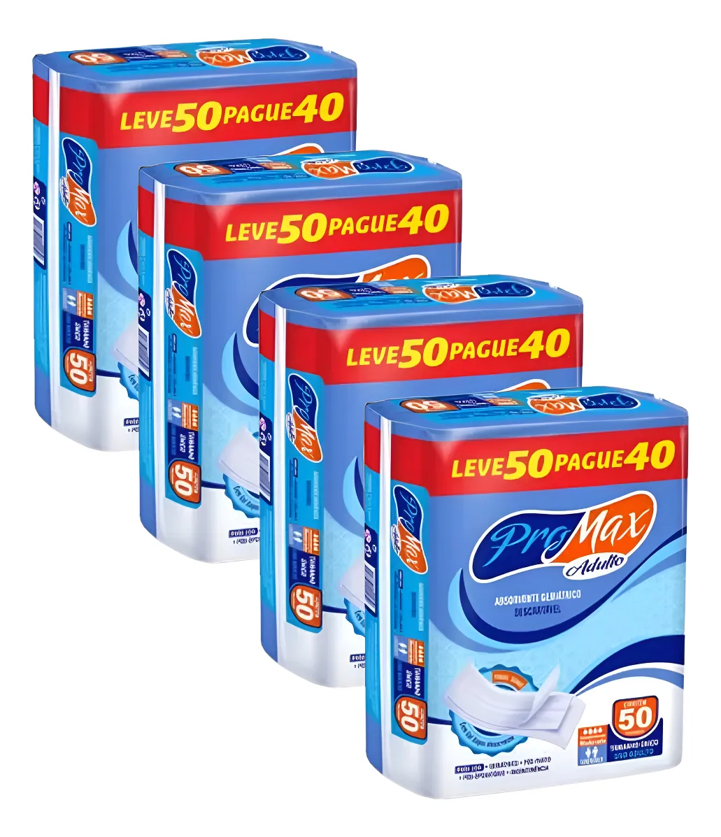 Absorvente Para Incontinência Urinária Com 200 Unidades