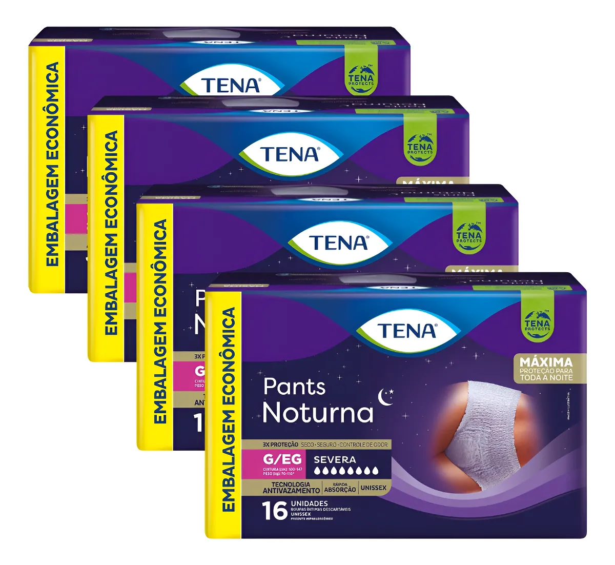 Kit Fralda Calça Geriátrica Noturna Conforto Durante A Noite
