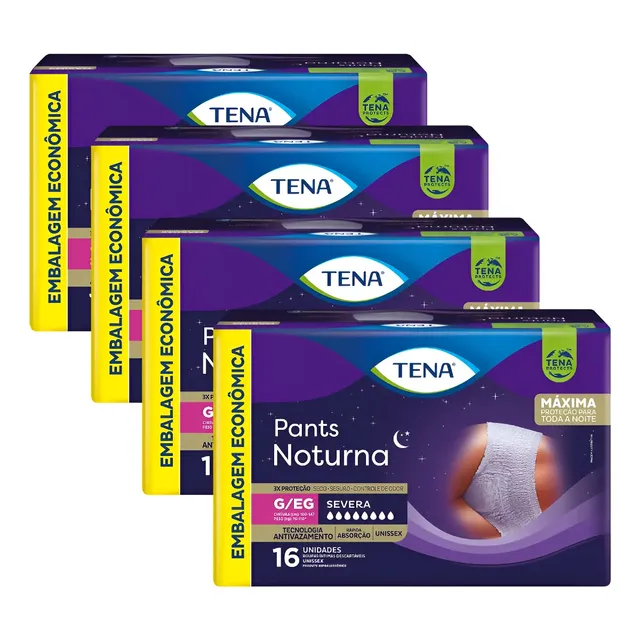 Kit Fralda Calça Geriátrica Noturna Conforto Durante A Noite