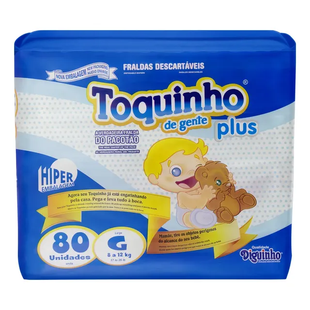 Fraldas Diguinho Toquinho De Gente Plus G