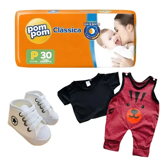 Kit Chá de Bebê Menino: Fraldas Essenciais e Mimos Inesquecíveis