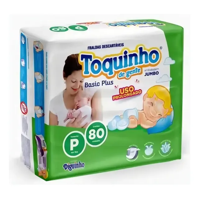 Fraldas Descartáveis Diguinho Toquinho De Gente Plus Atacado Tamanho Pequeno (p)