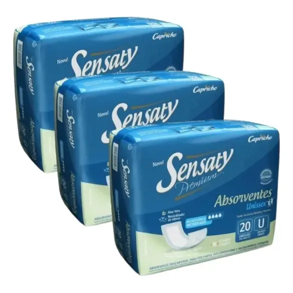 Kit Absorvente Geriátrico com Fita 60 Unidades: Conforto e Segurança