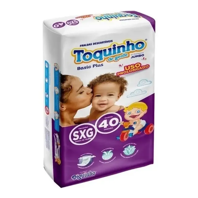 Fraldas Descartáveis Diguinho Toquinho De Gente Plus Atacado Tamanho Extra Extra Grande (xxg)