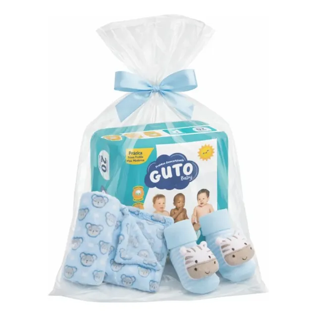 Kit Chá De Bebê Fraldas E Mimo Menino Meninos