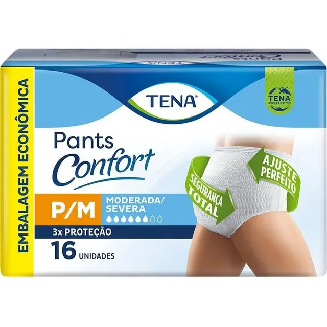 Roupa Íntima Tena Pants Confort P/m 16 Unidades Pequeno/médio