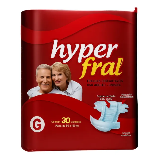 Fralda Incontinência Geriátrica Hyperfral