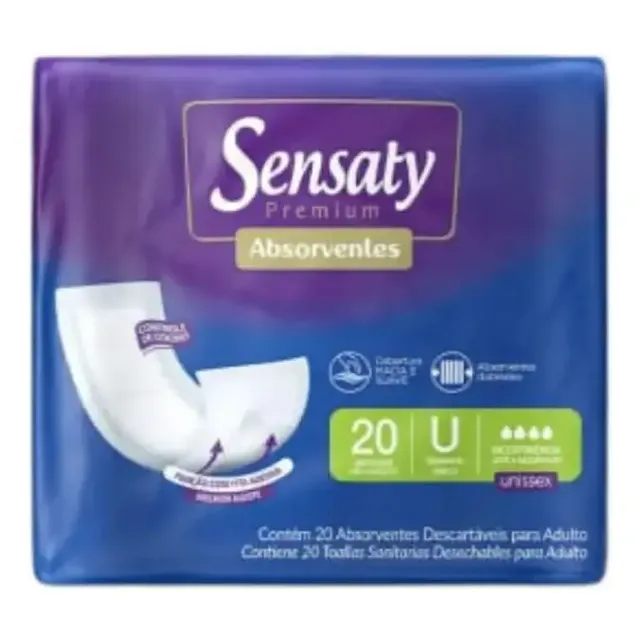 Absorvente Geriátrico Capricho Sensaty Premium Incontinência Moderada 20 Unid