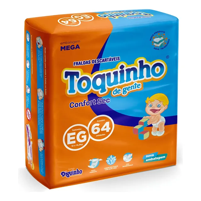 Fralda Toquinho Confort Sec EG: Proteção e Conforto Total