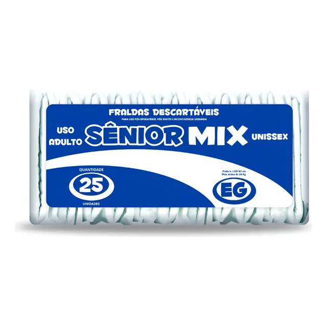Fralda Geriatrica Senior Mix Fraldas 2linha C Possiveis Defe Extra Grande