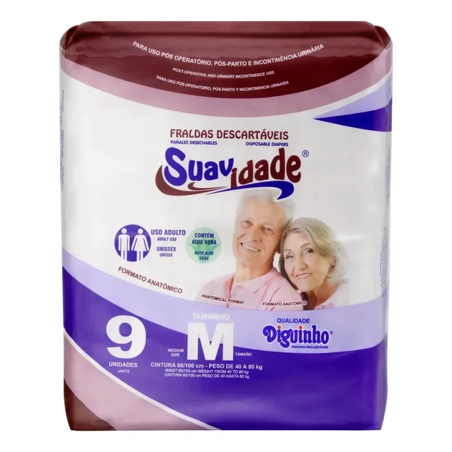 Fraldas Descartáveis Suavidade Adulto M: Conforto e Proteção