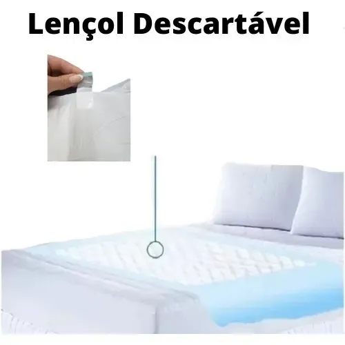 Kit Lençol Geriatrico Descartavel 80x60cm 3 Pacote C05 Uni Transparente Matelassado