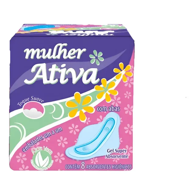 Absorvente Feminino Fardo No Atacado  Com 12 Pacotes