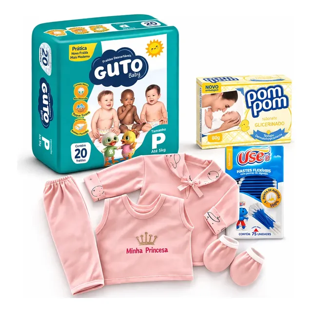 Kit Chá de Bebê: Fraldas e Mimo Ideal para Presentear