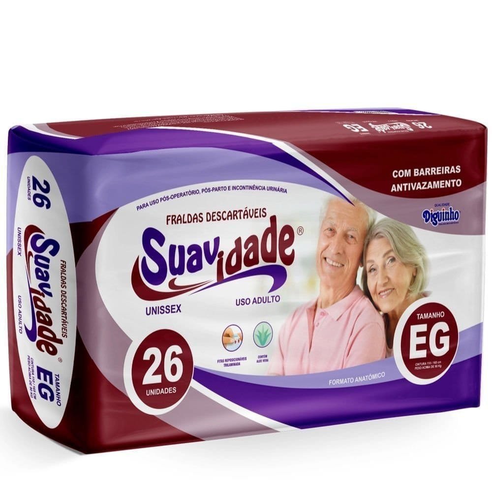 Fralda Geriátrica Suavidade EG: Conforto e Proteção Total